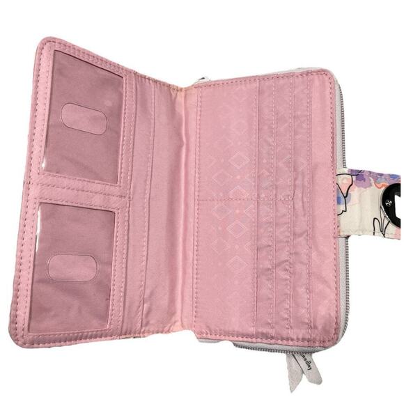 Vera Bradley Ultralight RFID Turnlock Wallet / Color-Anemone Watercolor - Picture 4 of 6